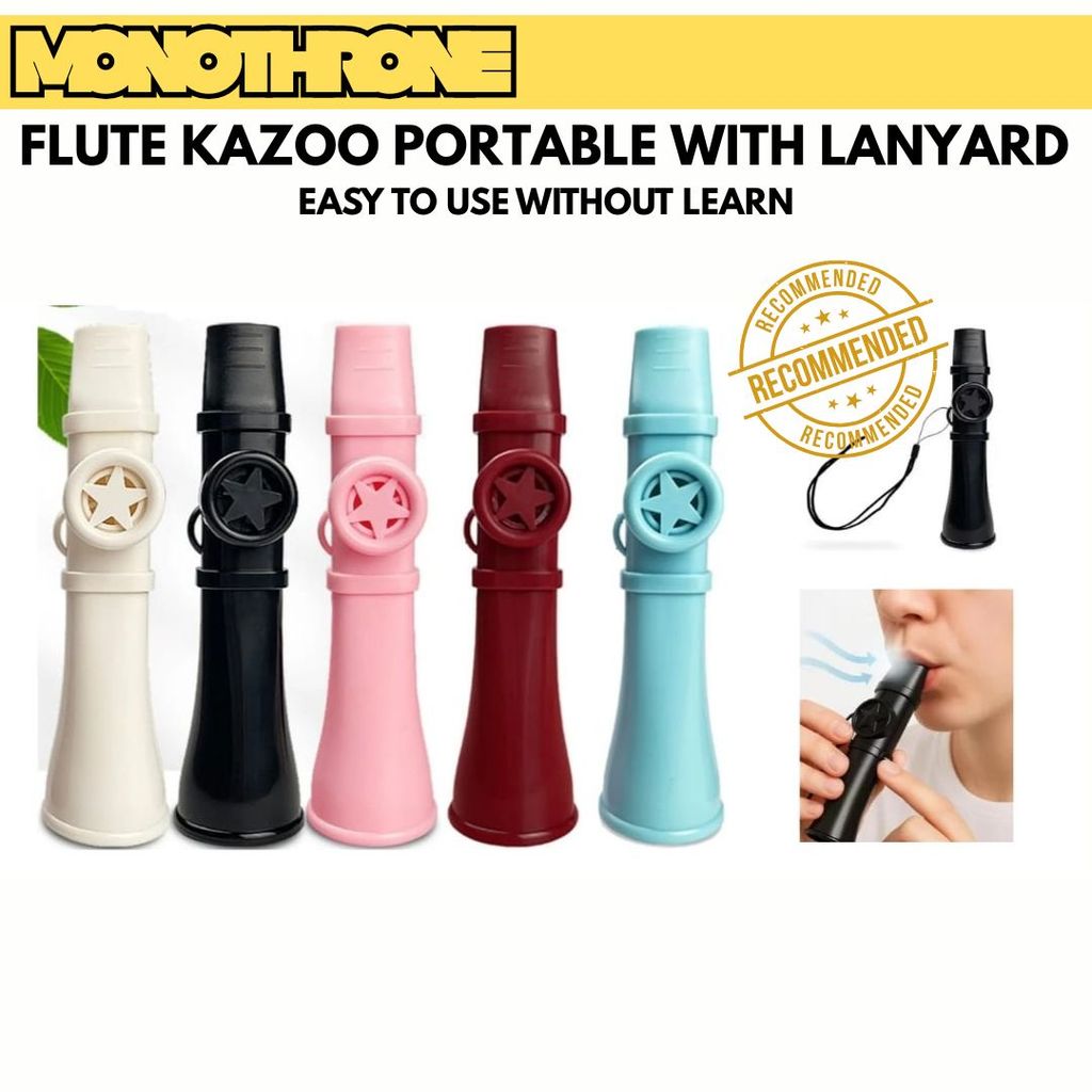 Kazoo Mulut Flute New Model Profesional Kazoo Portable Suling Mini Alat Musik Tiup Mulut Latihan Sax