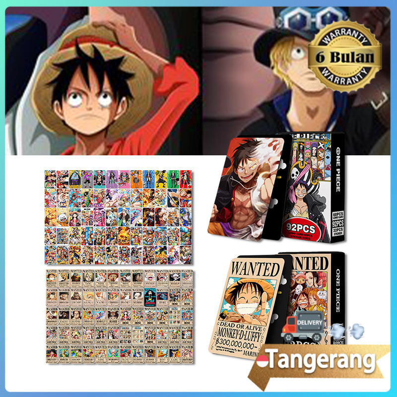 92pcs Kartu One Piece Manga / Kartu Lomo Anime / Kartu Anime Naruto
