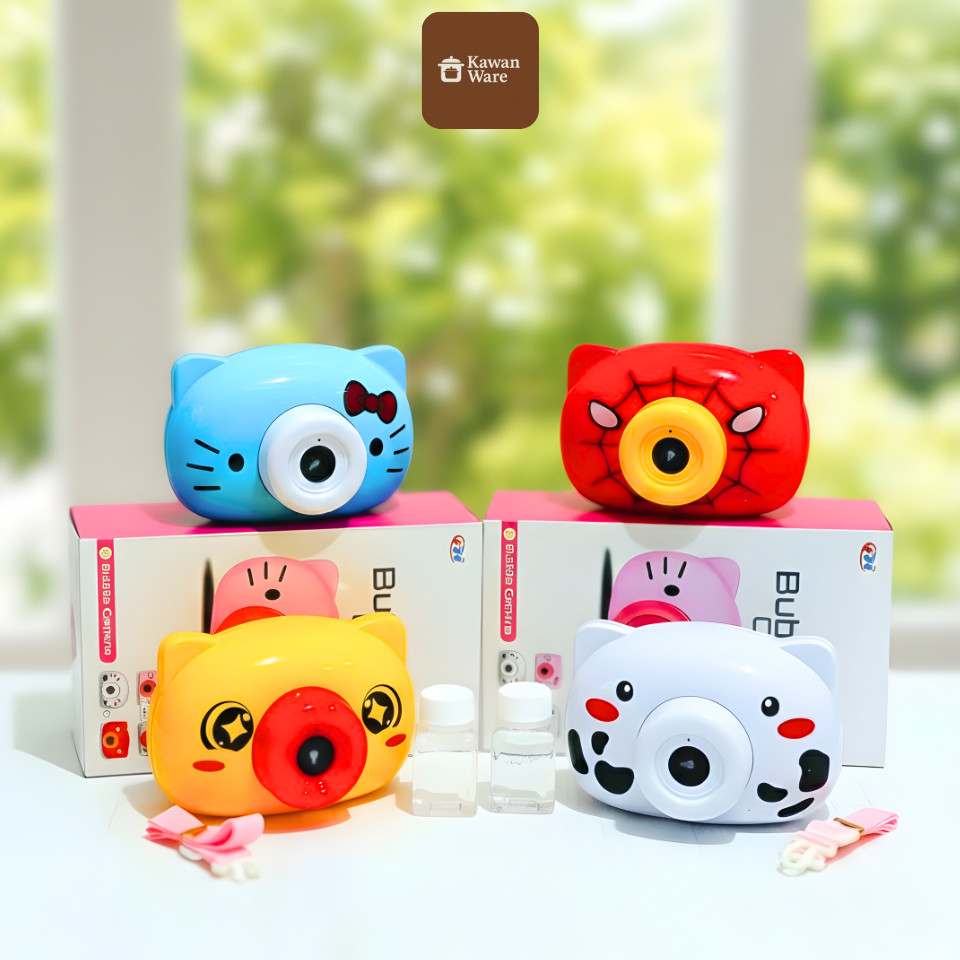 KAWANWARE Mainan Bubble Camera Anak FU 1144 | Kamera Gelembung Sabun Karakter