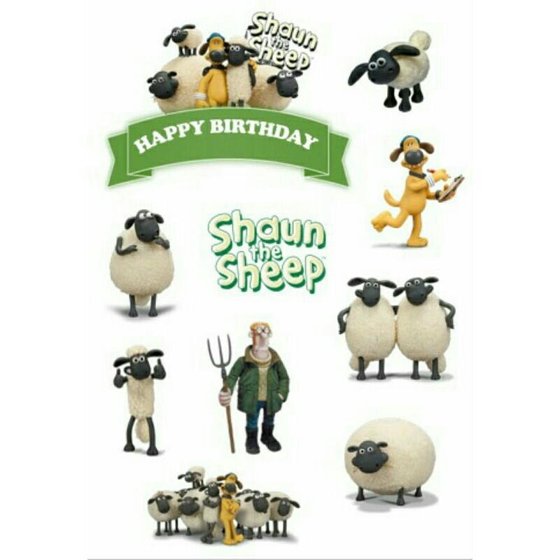SHAUN THE SHEEP/ Topper Cake  SHAUN THE SHEEP Custom Nama