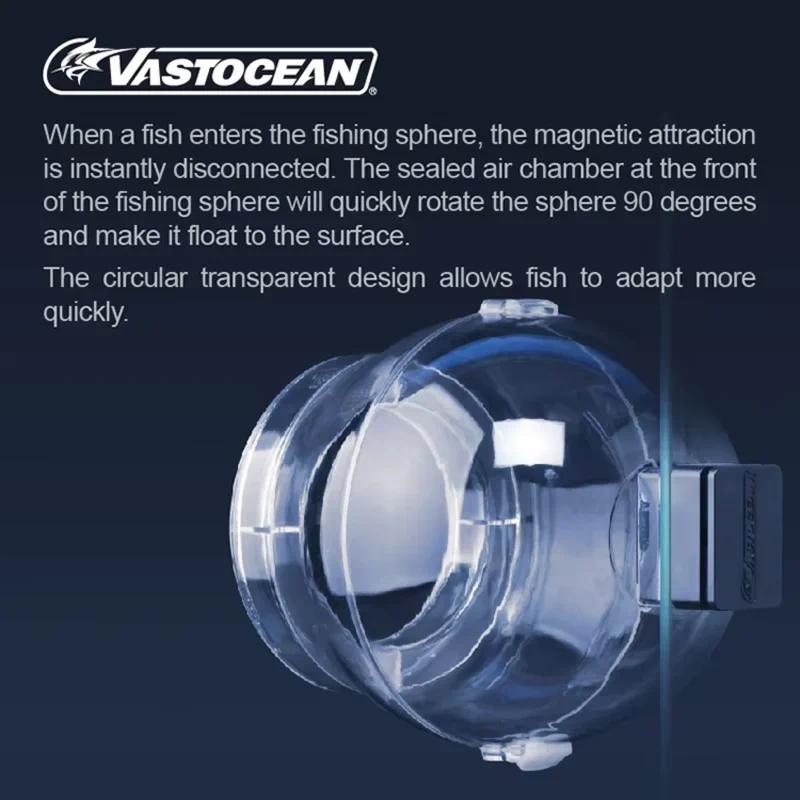 VASTOCEAN Bola Penangkap Ikan Magnetik Perangkap Akuarium Penangkap Ikan Plastik Transparan Tinggi u