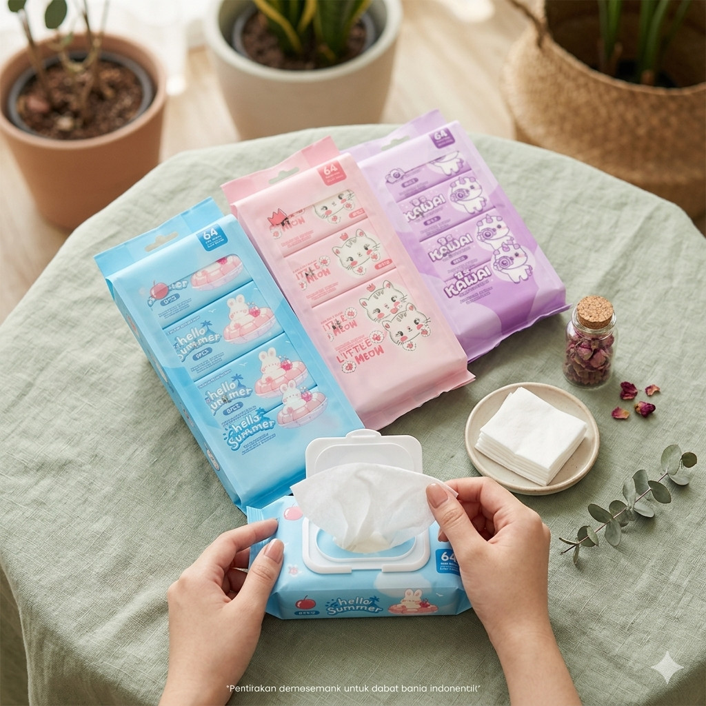 TISU BASAH MINI TRAVEL (1 DUS ISI 80 PCS)