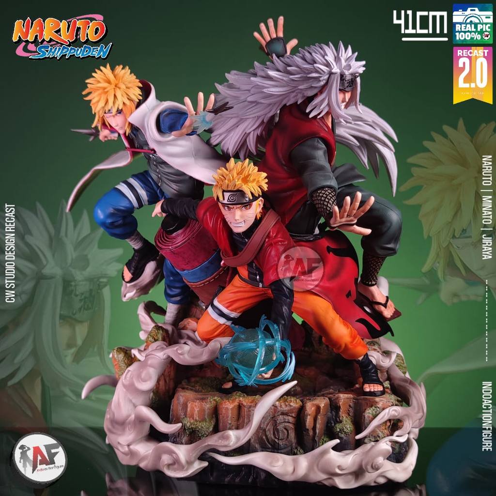 RARE Statue Naruto Minato Jiraiya CW studio design Naruto Namikaze