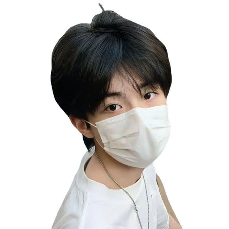 Rambut Palsu Pria Wig Cowok Pendek Rambut Wig Pria Pendek Korea Wig Laki Laki