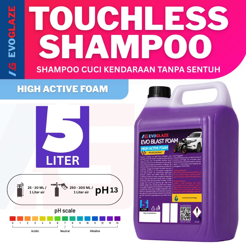 EVOGLAZE - Touchless Shampoo (5 Liter) Evo Blast Shampoo Touchless Tanpa Sentuh