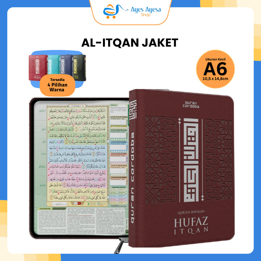 Cordoba Al Quran Alquran Kecil Mini Saku Sedang Resleting A6 AL HUFAZ ITQON HAFALAN AESTHETIC