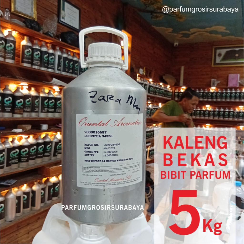 [PGJ] Kaleng Aluminium 5kg | Kaleng Kosong | Kaleng Bekas Bibit Parfum 5kg