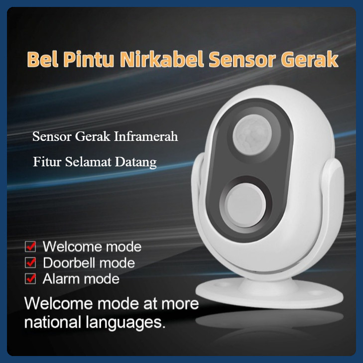Bel Pintu Otomatis Anti Maling Sensor Gerak Inframerah Suara Selamat Datang Untuk Rumah Toko