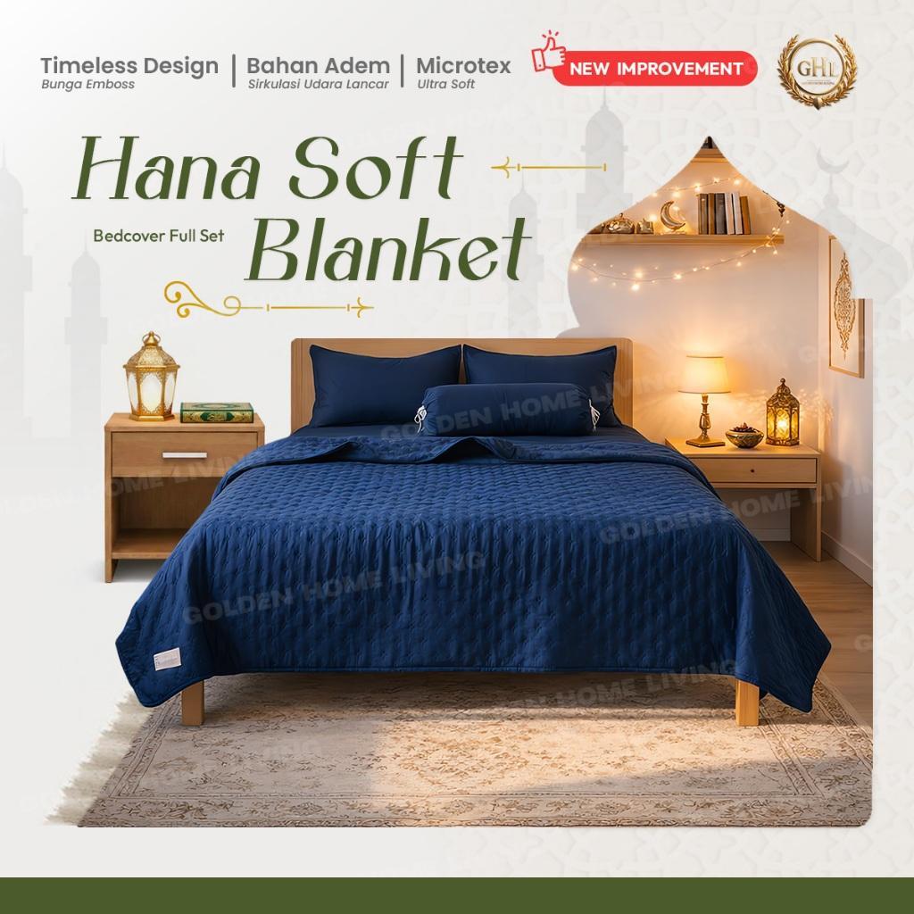 GHL Set Sprei Bedcover Polos Pastel Sarung Bantal dan Guling / Selimut Set Sprei Lengkap Katun Jepan
