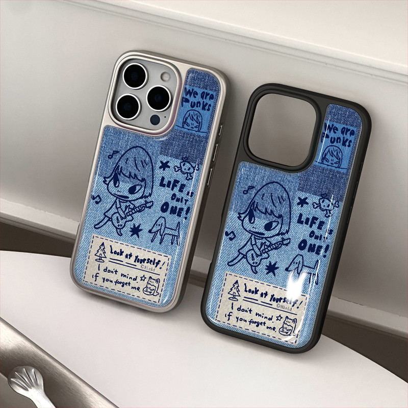 case for iphone xr 11 12 13 14 15 16 17 pro max plus air back cover Yoshitomo Nara pattern tpu case 