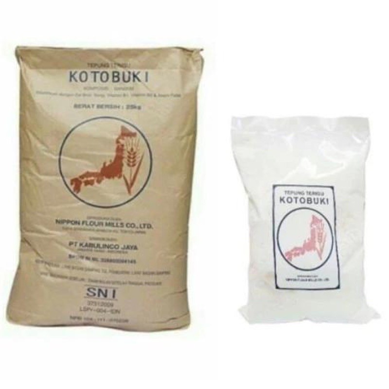 Rtl _ Tepung Terigu Kotobuki Repack 1 KG / Tepung Protein Rendah _ DP