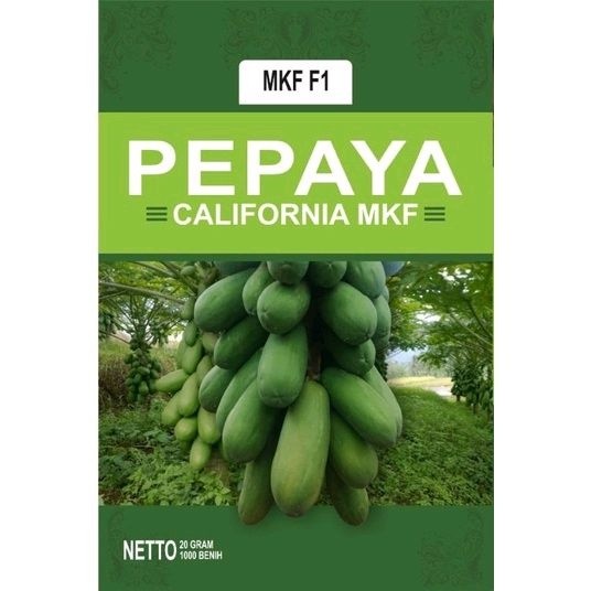 BIBIT  PEPAYA CALIFORNIA MKF.F1.20 Gram(Gratis 1pcs setiap pembelian 5pcs)