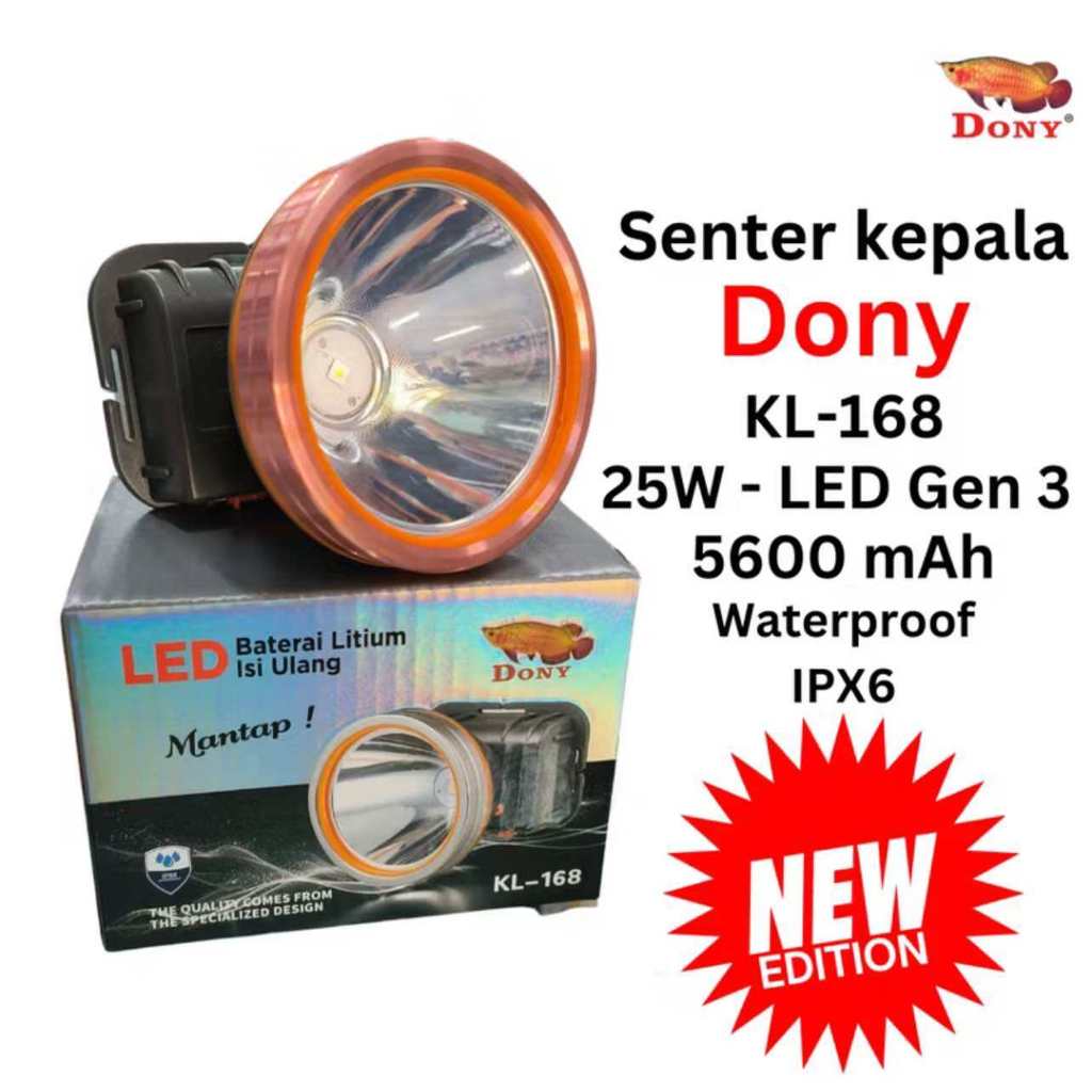 Senter Kepala DONY KL-168P 10Watt /Headlamp Dony