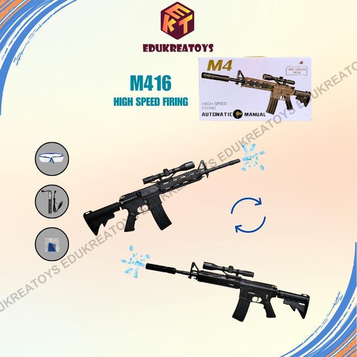 Tembakan M416 water gel blaster wgg automatic & manual Mainan Anak
