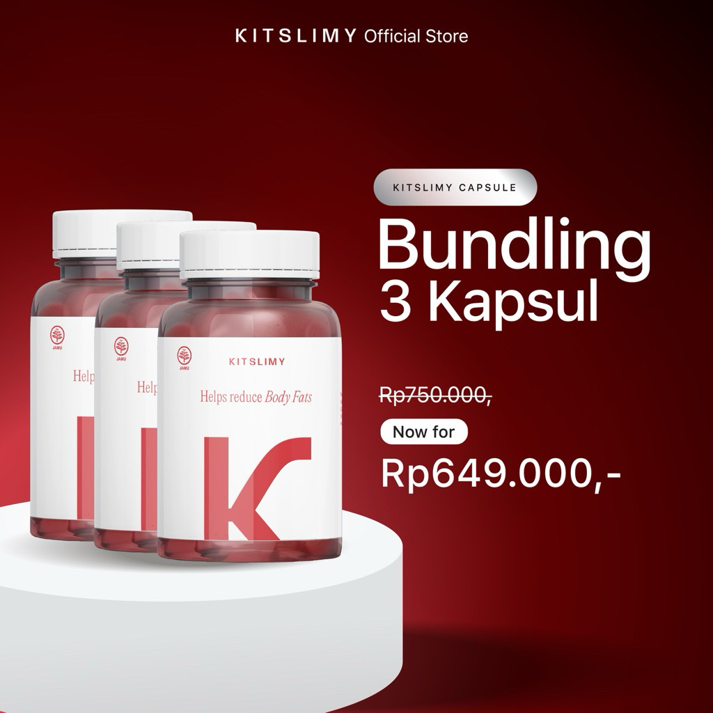[ 3 pcs ] Capsule Kitslimy Pelangsing BPOM | kitslimy kapsul | Kitslimy Pelangsing | Kitslimy Slimmi