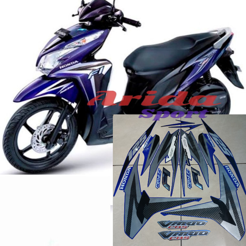 striping vario 125 stiker honda vario techno iss 125 fi old lama 2013 biru