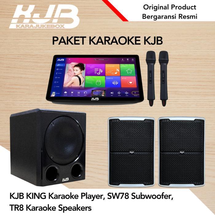 PROMO BIG SALE KJB Paket Karaoke KJB KING Karaoke Player SW78 Subwoofer TR8 Karaoke Speakers Origina