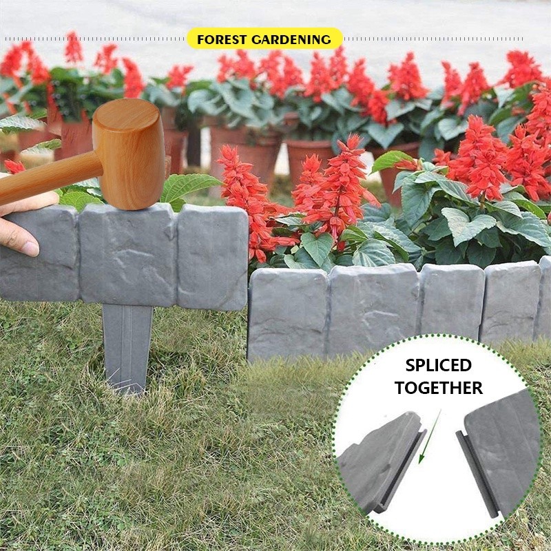 Pagar Kebun Plastik PVC Vintage Dekorasi Taman Mini, DIY Gerbang Jalan Masuk Untuk Indoor Outdoor