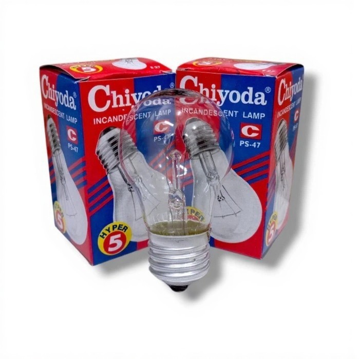 LAMPU CHIYODA PS-47 5W CAHAYA KUNING | Lampu Bohlam Bening Chiyoda PS-47 5 Watt Kuning