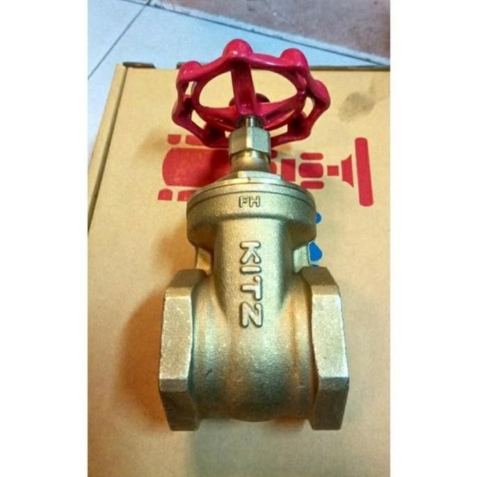 Gate valve kitz 2.5 inch kuningan Stop kran kitz