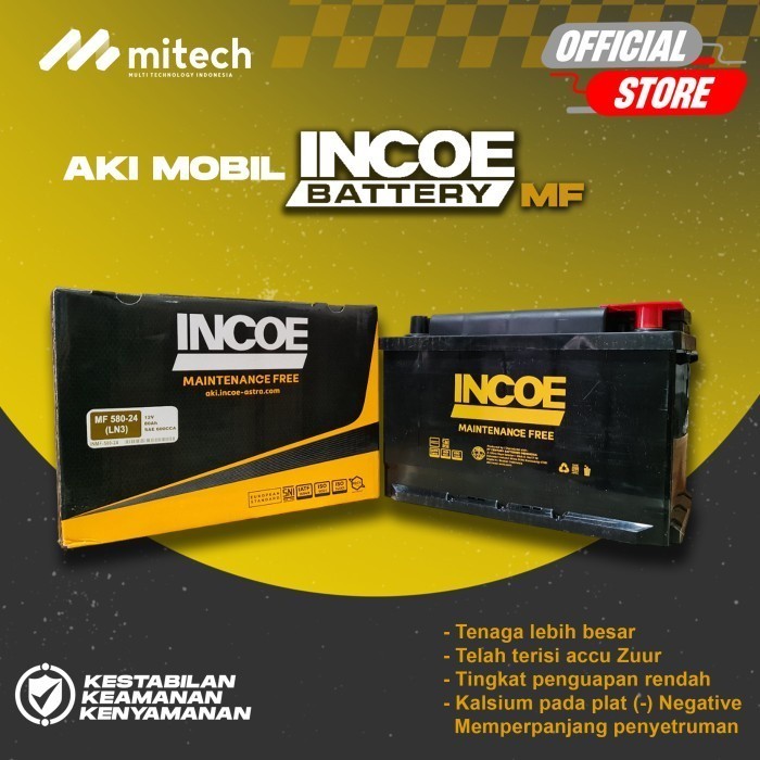 Incoe MF Aki Mobil Mercedes Tiger 280 320 580-24 12V / 80Ah - Aki Kering