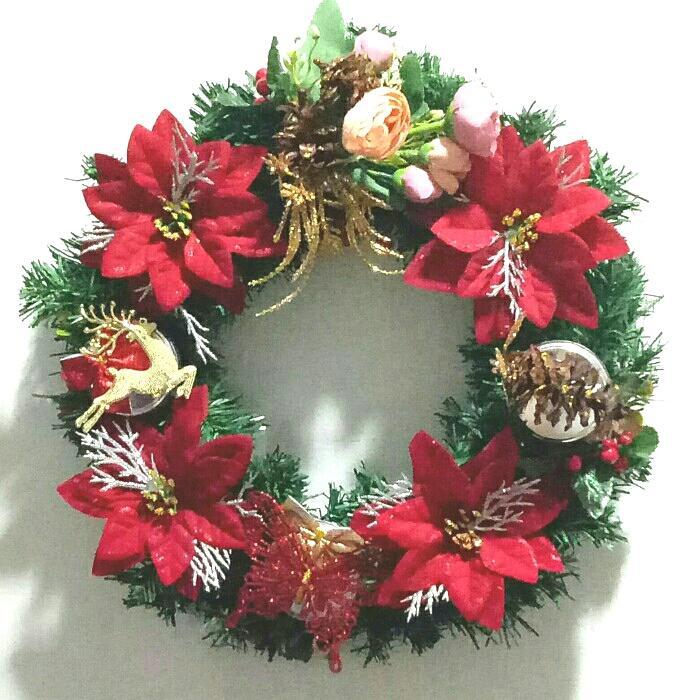 Handmade Christmas Wreath 2 in 1 Lingkaran Adven + Lingkaran Dekor