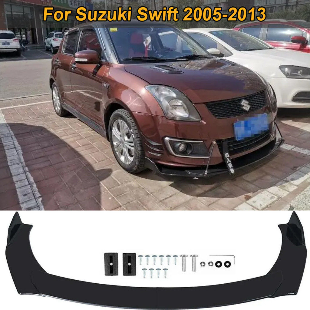 177cm Front Bumper Lip Side Spoiler Splitter Body Kit Guards Deflector For Suzuki Swift 2005-2013 Ca