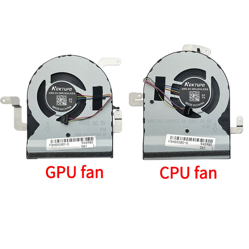 Laptop Cpu GPU Cooling Fan For Asus N580 N580GD X580VD X580VE NX580V NX580VD N580V N580VD M580V M580