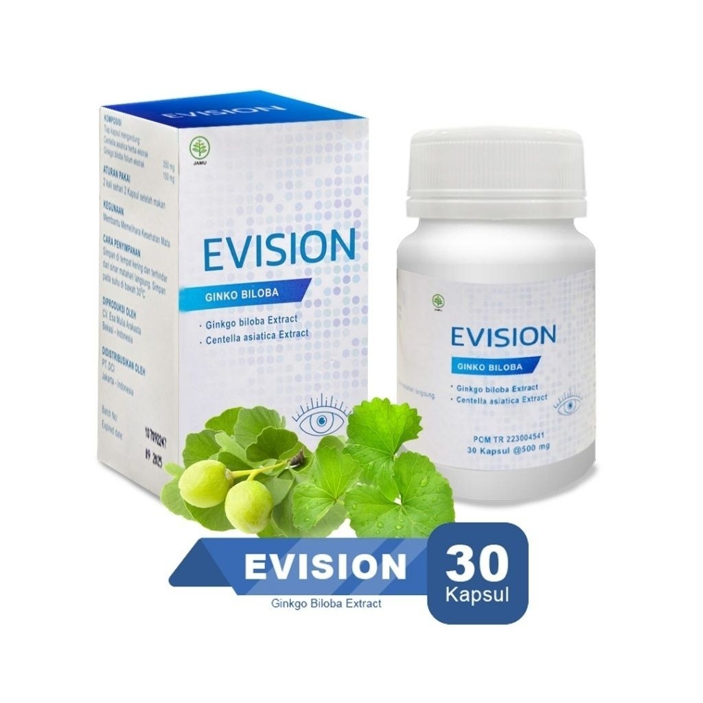 KAPSUL VITAMIN MATA EVISION ASLI ORIGINAL OFFICIAL STORE MATA MINUS KATARAK RABUN JAUHDEKAT SILINDER