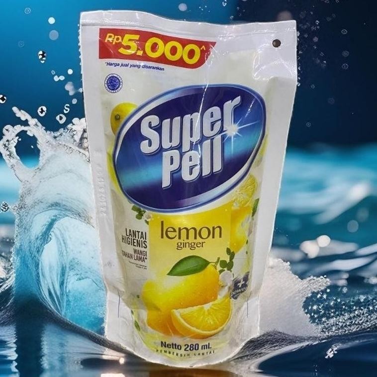New Arrival Terbaru Super Pell Pembersih Lantai 280Ml 5000An Random Terbaru Super pell