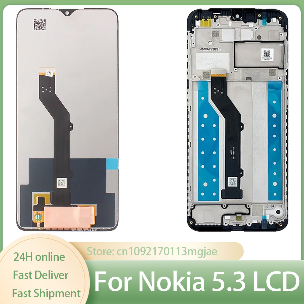 Original For Nokia 5.3 LCD TA-1234 TA-1223 TA-1227 TA-1229 splay Tou Screen Panel With Frame gitizer