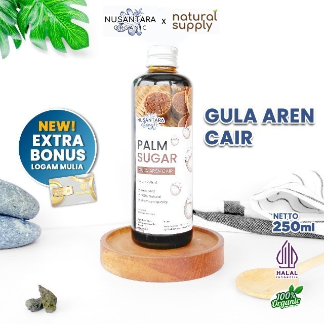 Nusantara Organic Gula Aren Cair Organik Premium Syrup Liquid Palm Sugar 250ml NaturalSupply