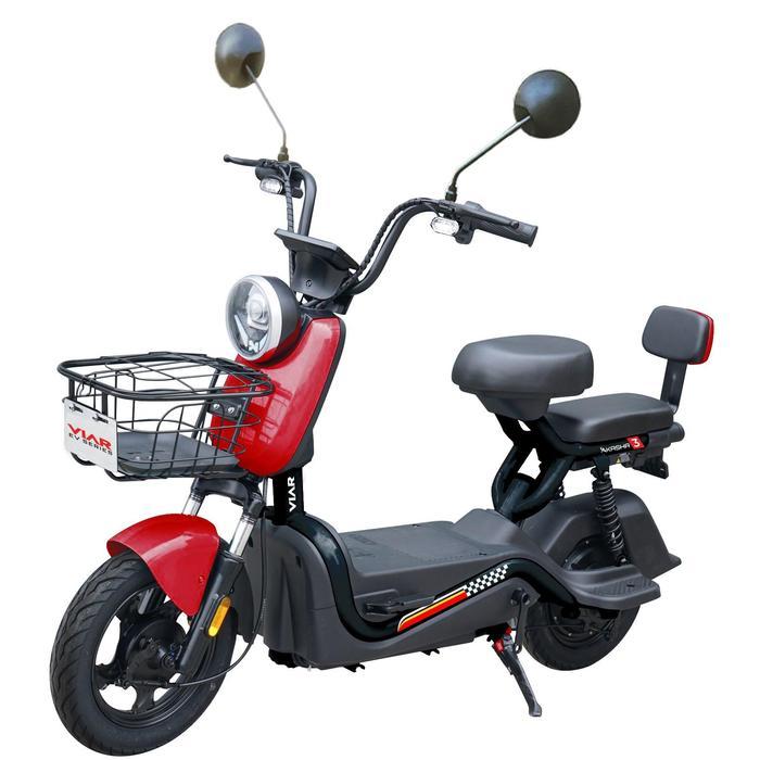 PROMO GASPOLL VIAR SEPEDA LISTRIK AKASHA3 / SEPEDA LISTRIK DEWASA / SEPEDA LISTRIK REMAJA - MERAH