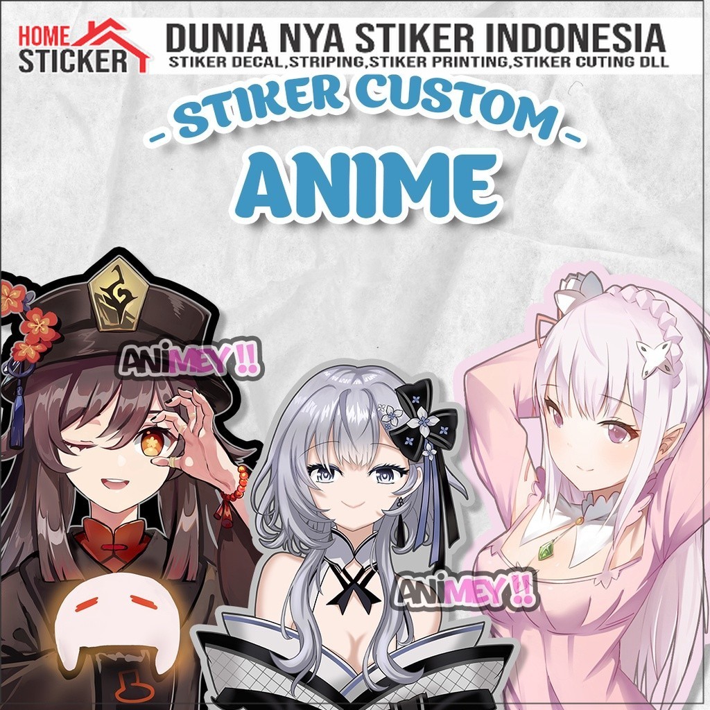 Custom Stiker Anime Waterproof