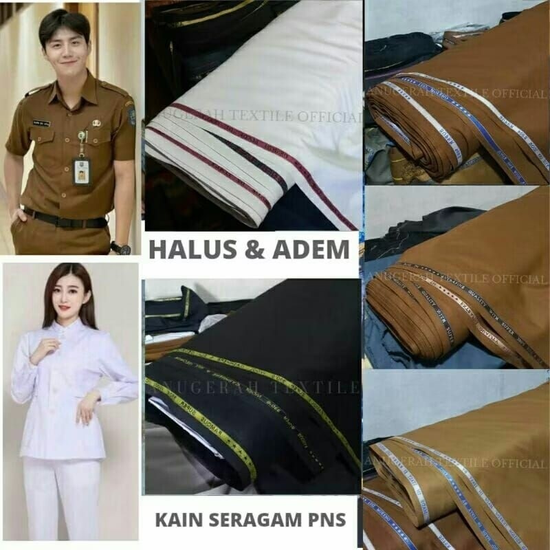 kain pemda khaki super premium wool and cashmere bahan seragam pdh pns asn semiwool terbaru