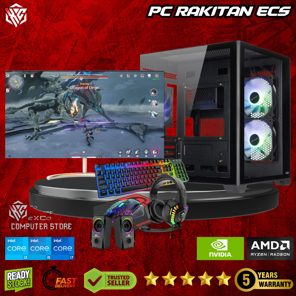 PC GAMING I7 3770 FULLSET - PC GAMING INTEL CORE I7 - MONITOR LED 24 INC GARANSI 5 TAHUN