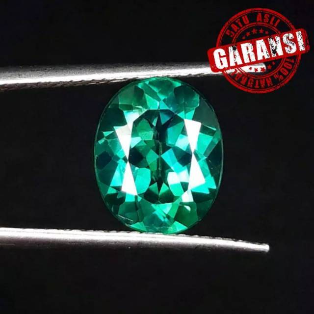 Batu permata natural green topaz garansi asli