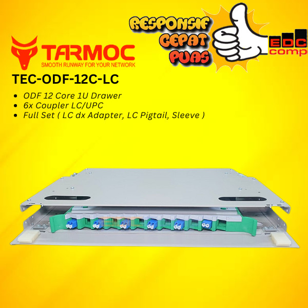 Fiber Optic ODF/OTB 12 Core LC Lengkap Rackmount | ODF 12C LC