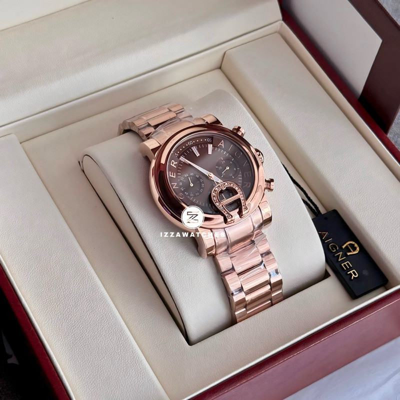 DISKON GILA Jam Tangan Aigner Bari A37200 Stainless Steel