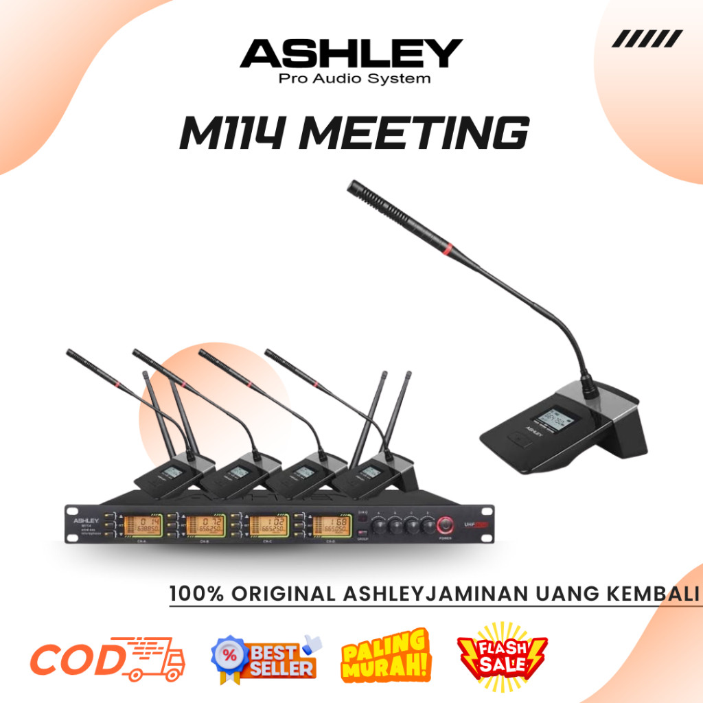 Ashley Mic Wireless Conference Ashley M144 4 Channel Professional Wireless Microphone Conference Ori