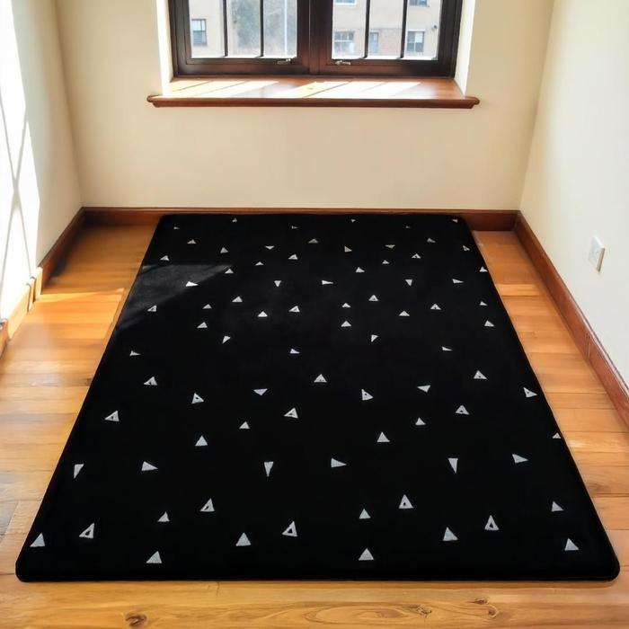 BsHomeDecore - Kasur Lipat Gulung 200x150x3cm Surpet Katun Busa Lantai Motif New Minimalis - Triangl