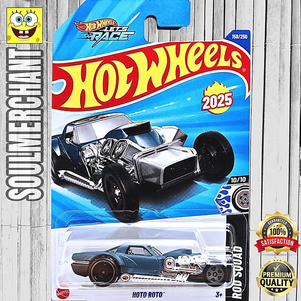 Hot Wheels Hoto Roto Biru Diecast Mobil Balap Hotrod