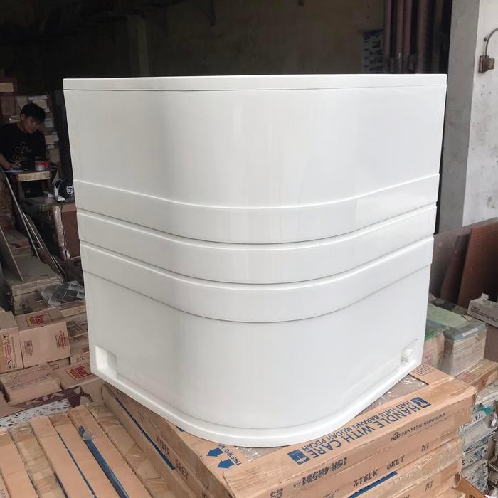 Bak air kamar mandi/bak mandi dewasa plastik/bak air sudut kamar mandi - Putih