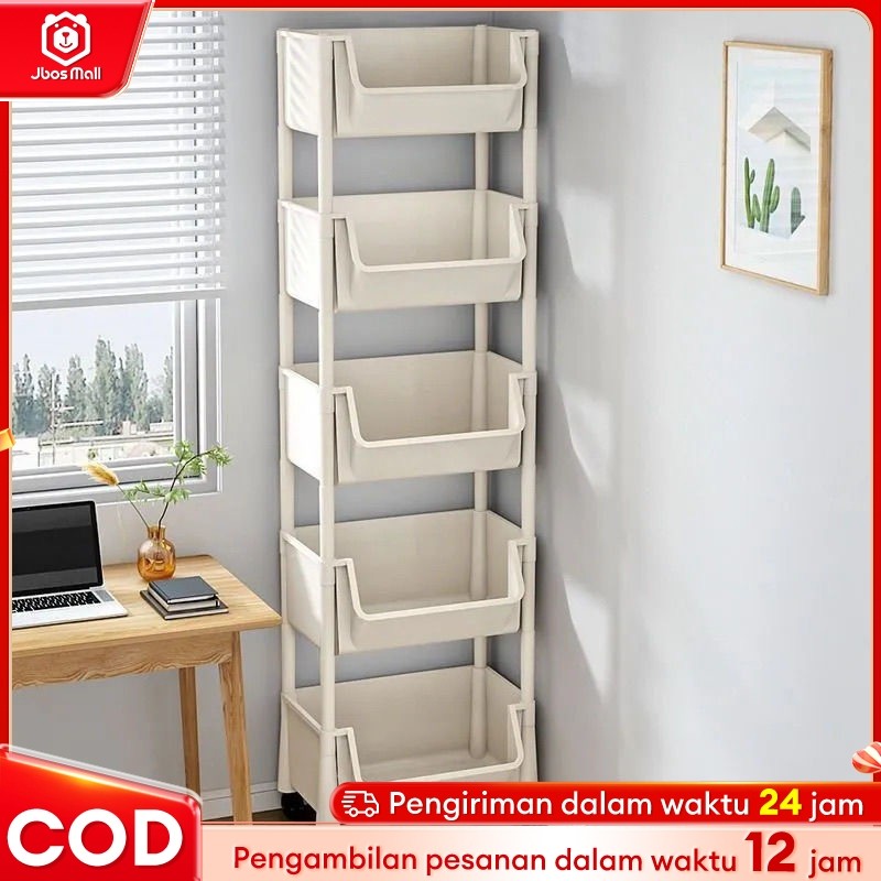 warung_santai - Rak Susun/Rak Buku /Rak Portable Plastik  Buku /Rak Susun Roda /Rak Toy Storage/Rak 