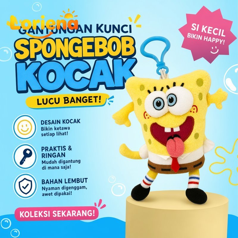 boneka plush ikan nemo lucu gantungan kunci mini lembut isi spons hiasan tas ransel koleksi