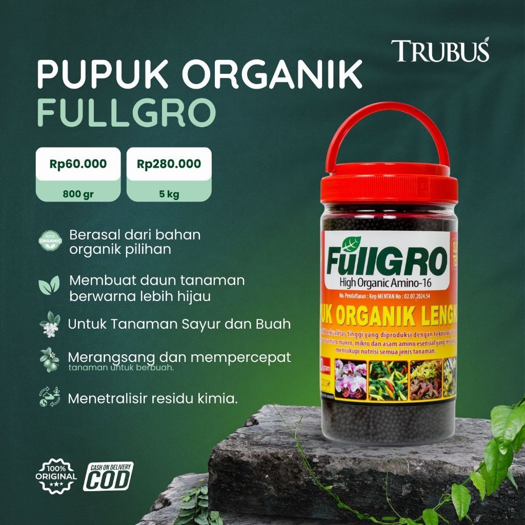 Alam|| TRUBUS - PUPUK ORGANIK FULLGRO UNTUK SEMUA JENIS TANAMAN