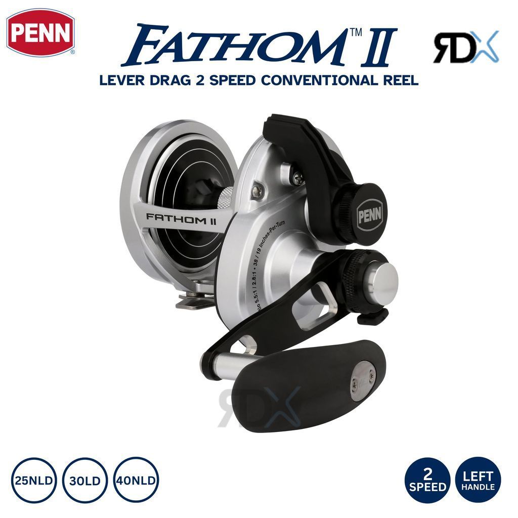 RDX Fishing - Reel Pancing PENN Fathom II Bent T Handle JDM Lever Drag Handle Kiri Overhead Jigging 