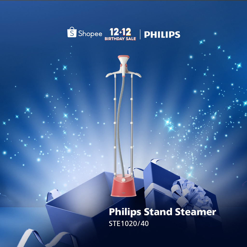New Philips Stand Steamer 1000 Series - STE1020/40 - Pink - Setrika Uap Paling Stylish & Tanki Besar