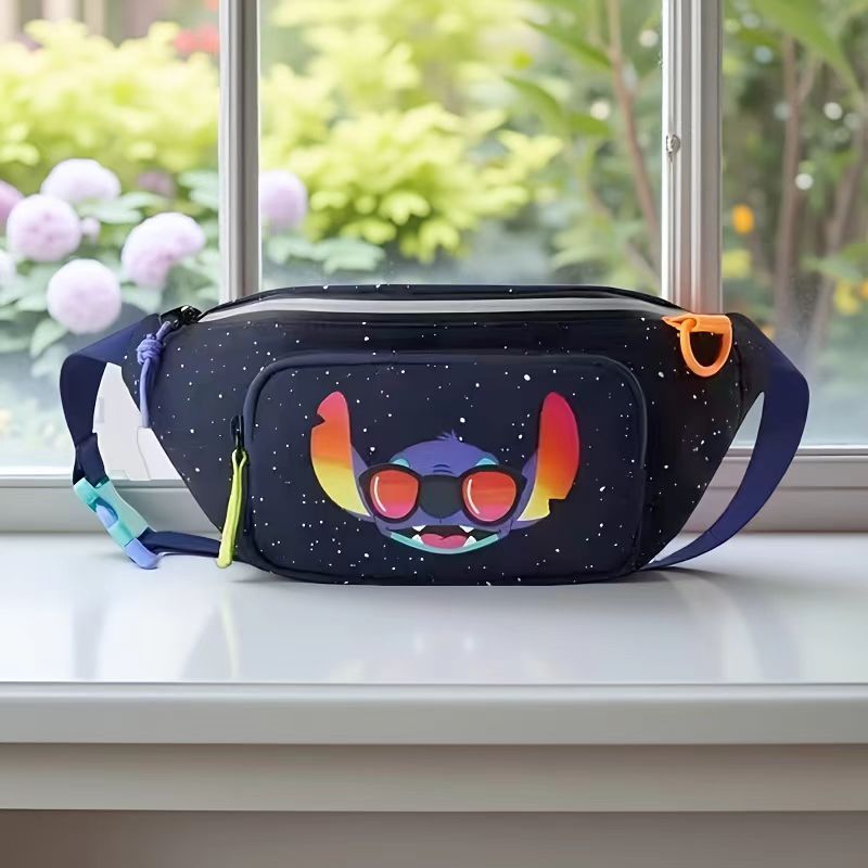 BAB555 Tas pinggang anak stitch tas selempang anak laki laki perempuan import tema luar angkasa