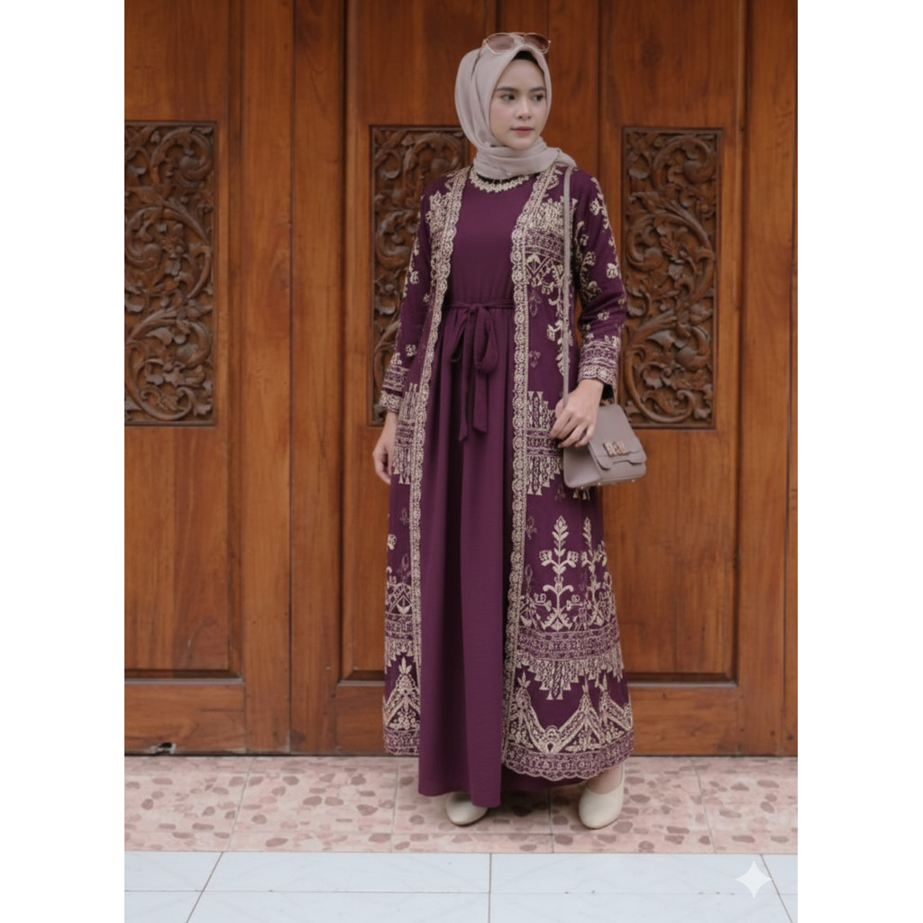 [ BISA COD ] DIVYA SERIES DRESS DAN MIDI NADHEERA LUXURY  GAMIS NADHEERA TERBARU